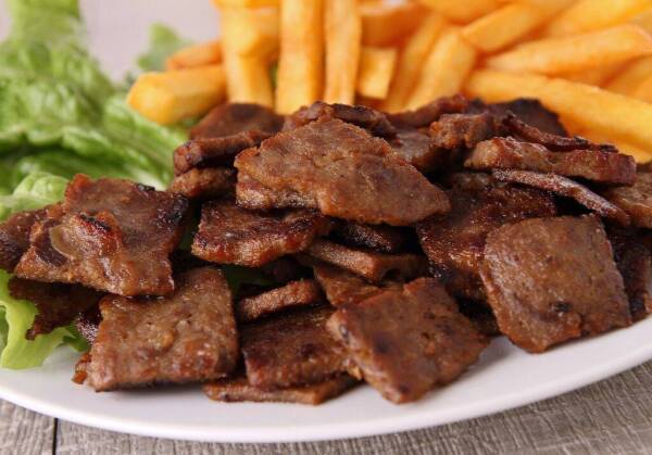 doner kebab with french fries